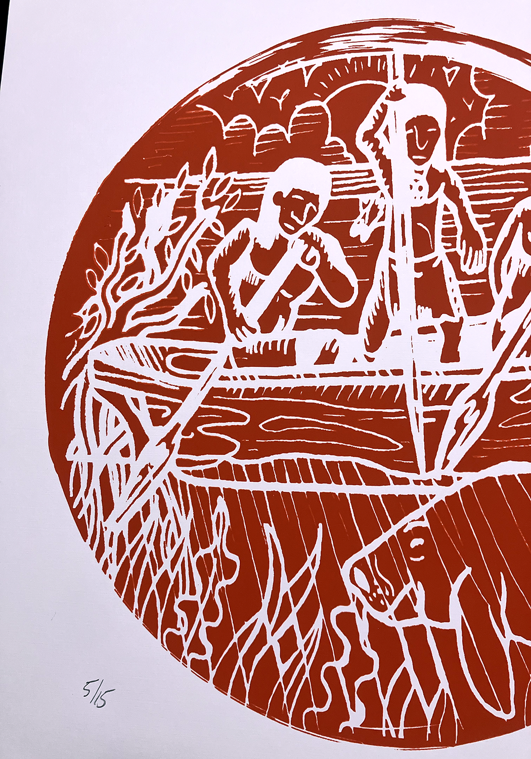 Afiche Caza de manatíes