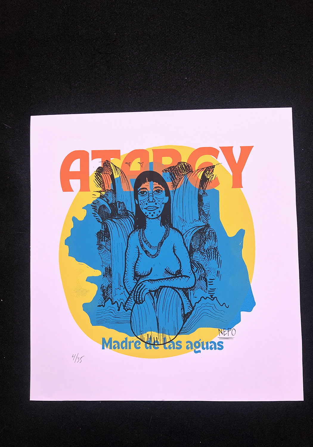 Afiche ATABEY, MADRE DE LAS AGUAS