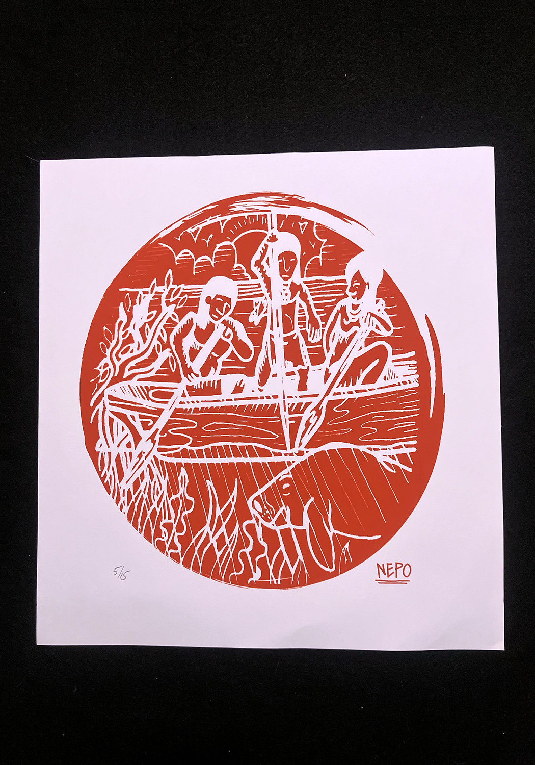 Afiche Caza de manatíes