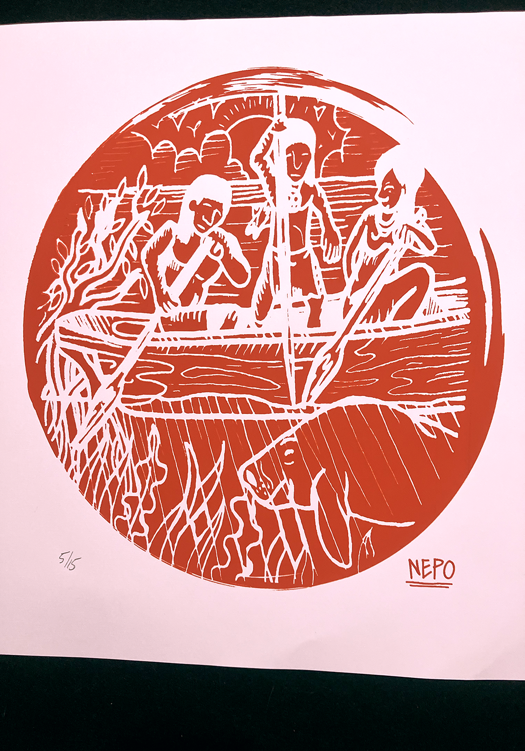 Afiche Caza de manatíes